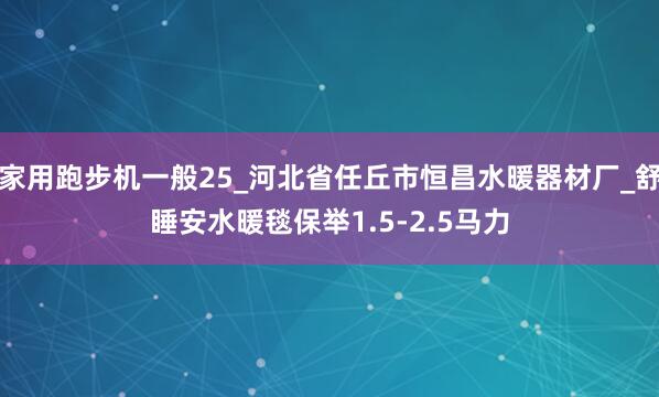 家用跑步机一般25_河北省任丘市恒昌水暖器材厂_舒睡安水暖毯保举1.5-2.5马力